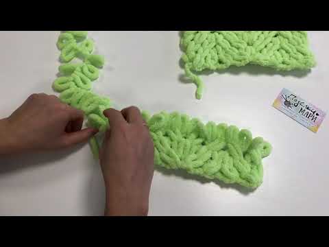 Видео: Alize Puffy узор для пледа Елочки