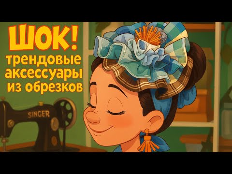 Видео: Текстильные серьги и резинка для волос. А вы знаете как сделать стильные аксессуары из ничего?