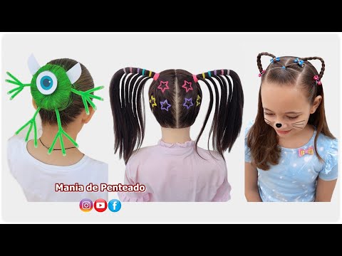 Видео: Веселые прически для сумасшедших волос | День сумасшедших волос | Уроки по прическам для девочек 🥰