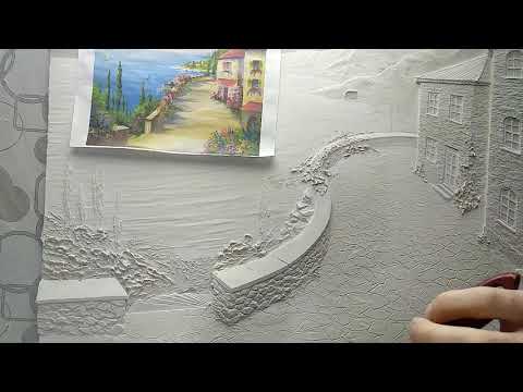 Видео: Барельеф "домик у моря" 6 урок делаем деревья и кусты