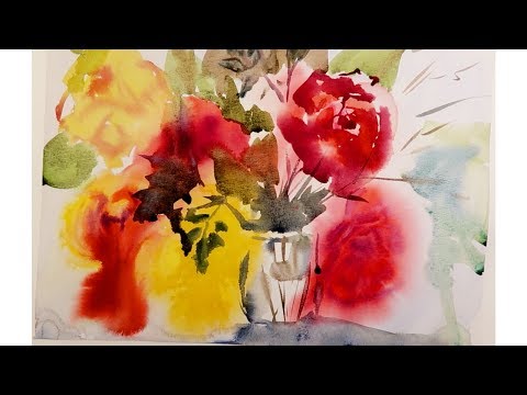 Видео: Импрессионизм - Акварель - Цветы
