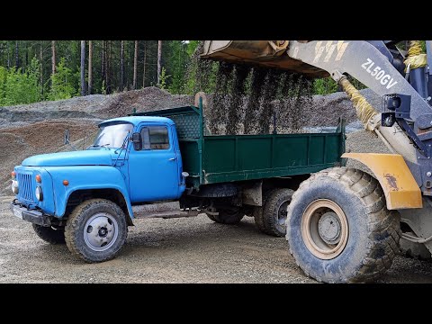 Видео: Рабочие будни самосвала Газ 53.