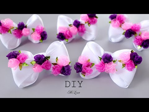 Видео: 🎀 БАНТИКИ С РОЗОЧКАМИ 🎀 DIY Ribbon Bows 🎀