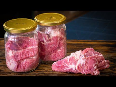 Видео: Вместо колбасы на бутерброды❗ Вкусная свинина в банке❗