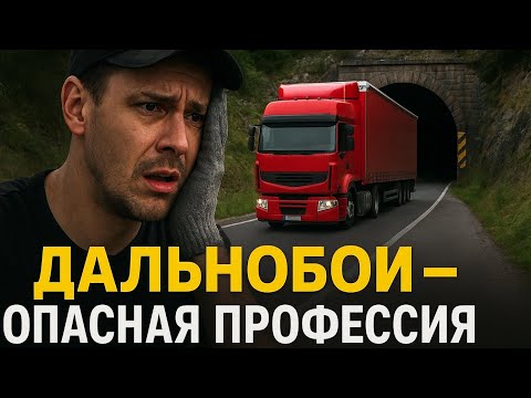 Видео: Дальнобой - очень опасная профессия! Лучше не тормози перед ними! 
