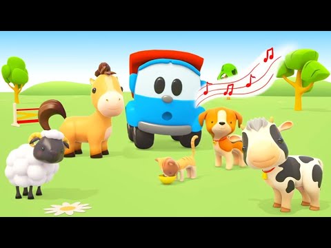 Видео: Детские песенки про животных вместе с грузовичком Левой 🐄🐕🐏