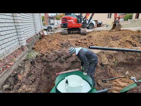 Видео: Монтаж септика Аэролос10 за день в Казани!