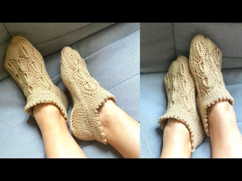 Видео: Очень легкий ажурный узор!!! #knittingtutorialforbeginners #knittingsocks #вязаныеноски