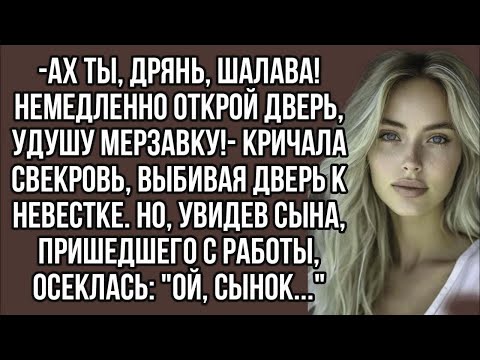 Видео: Ах ты, дрянь, ш_алава! Немедленно открой дверь, у_душу мерзавку! - кричала свекровь