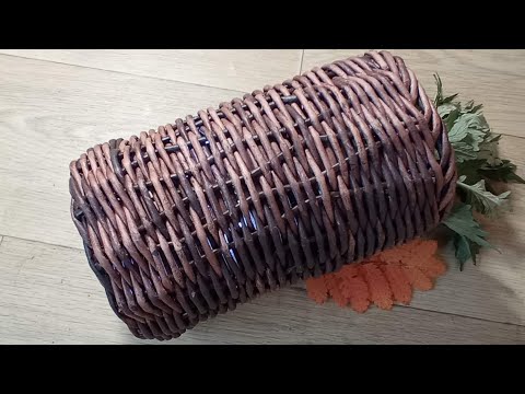 Видео: МК. Коробка новым узором из бумажной лозы. #79