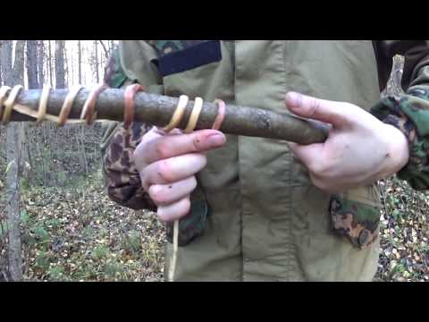 Видео: Еловый корень, как замена веревки?