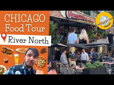 Видео: Гастрономический тур по Чикаго — путеводитель по ресторанам и барам Ривер Норт (прогулка по Кларк...