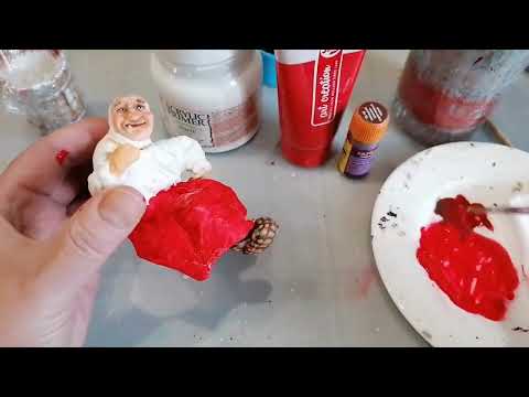 Видео: 13. История одной игрушки. Ватная баба Яга. Роспись юбки.