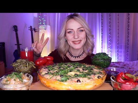 Видео: MUKBANG | Запеканка картофельная с фаршем и сыром | casserole with minced meat and cheese не ASMR