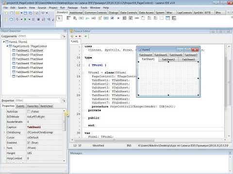Видео: 10. Компоненти от лентата Common Controls в Lazarus IDE. 10.3. Компоненти от тип Control