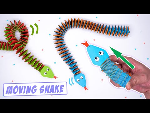 Видео: Легкое оригами из бумаги ДВИЖУЩАЯСЯ ЗМЕЯ || Оригами поп это | Игрушка-непоседа оригами