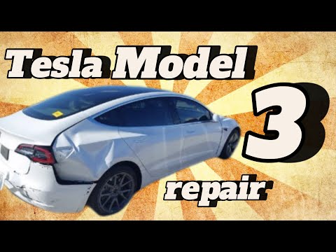 Видео: Tesla model 3 body repair. Ремонт Тесла.#car #automobile #tesla #kreps