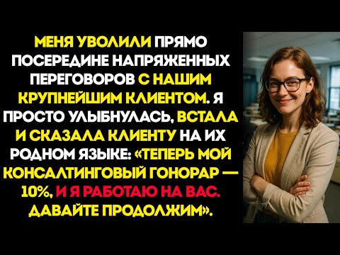 Видео: Она Перехитрила Топ-Менеджера, Который Уволил Её Прямо Во Время Сделки — Корпоративное Предательство