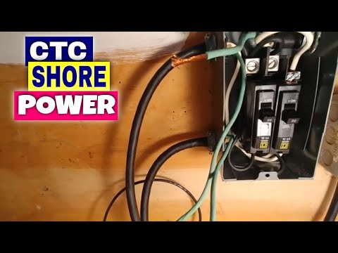 Видео: УСТАНОВКА БЕРЕГОВОГО ПИТАНИЯ для кемпера, фургона, переоборудования грузового прицепа в кемпер