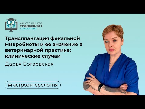 Видео: Трансплантация фекальной микробиоты и ее значение в ветеринарной практике. Лектор Дарья Богаевская