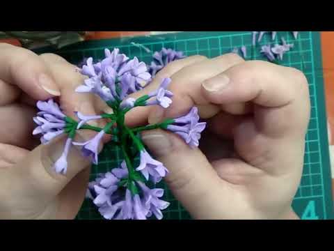 Видео: Сирень из холодного фарфора