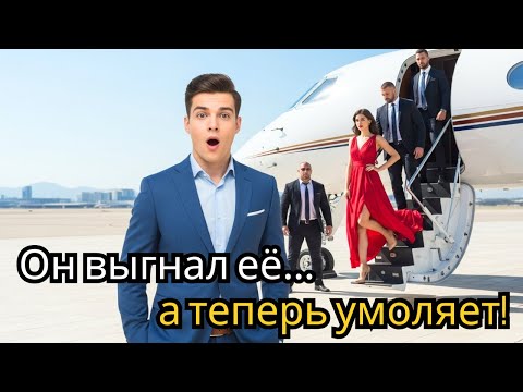 Видео: Он заставил её развестись… но был шокирован, увидев её, выходящую из частного самолёта!