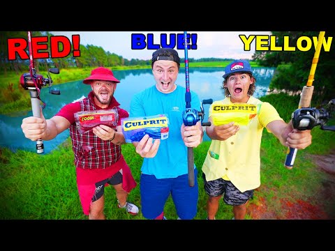 Видео: Рыболовное состязание 1 на 1 на 1 КРАСНЫЕ ПРОТИВ СИНИХ ПРОТИВ ЖЕЛТЫХ (проигравший получит татуиро...