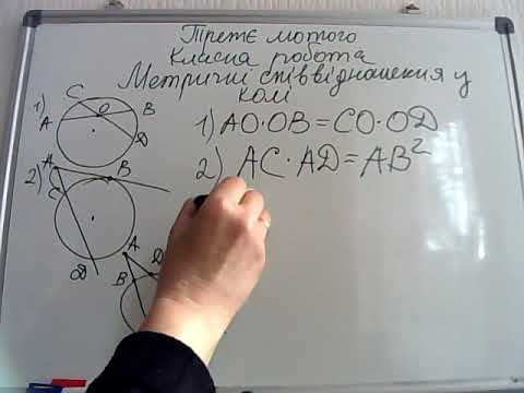 Видео: Метричні співвідношення у колі. Геометрія 8 клас