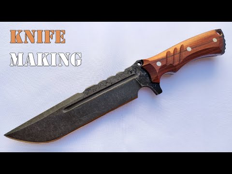 Видео: Изготовление тактического ножа из автомобильной листовой рессоры