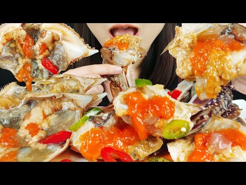 Видео: ASMR соевый соус сырой краб🦀GANJANG-GEJANG (едят звуки) MUKBANG