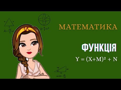 Видео: Функція виду y = (x+m)² + n. Перетворення графіків квадратичної функції. Алгебра 9 клас