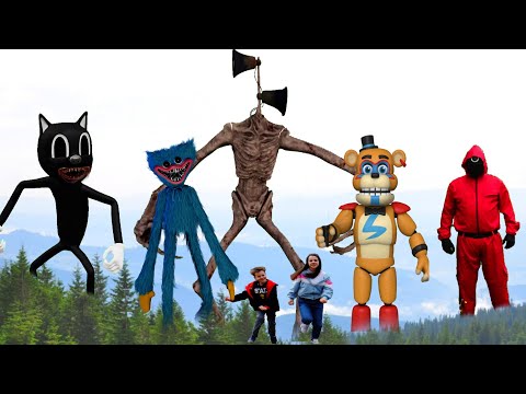 Видео: Сиреноголовый  Хаги Ваги FNAF Freddy против Cartoon Cat Siren Head & Cartoon Cat