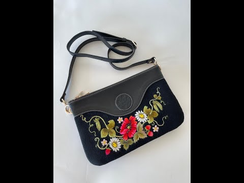 Видео: Купить эксклюзив. Сумки из натуральной кожи с ручной вышивкой в наличии