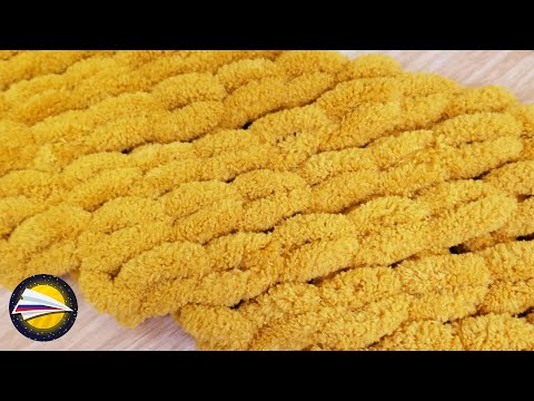 Видео: Шарф БЕЗ вязания крючком и спицами | инструкция к узору | Puffy Wool
