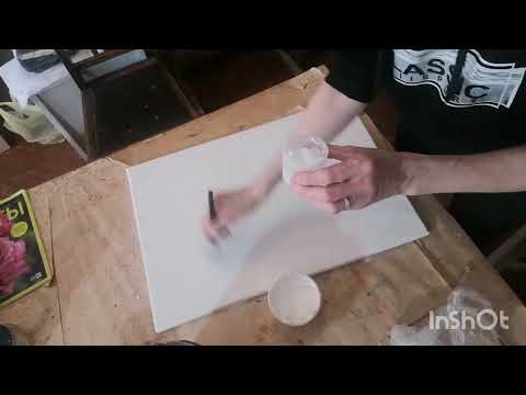 Видео: Особенности подготовки холста под написание картин акрилом в акварельной технике.