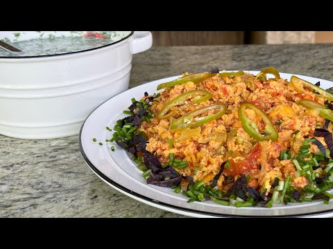 Видео: Яичница с помидорами/Окрошка по армянски