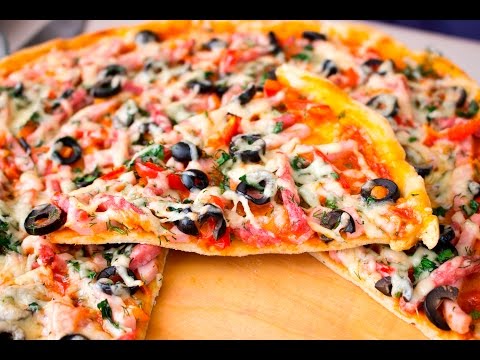 Видео: 🍕Рецепт пиццы. Очень тонкое бездрожжевое тесто. - Я - ТОРТодел!