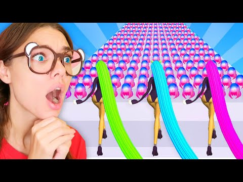 Видео: ЭВОЛЮЦИЯ  СУПЕР-ДЛИНЫХ ЦВЕТНЫХ ВОЛОС, ПРОДОЛЖАЕМ ИГРАТЬ | Hair Challenge