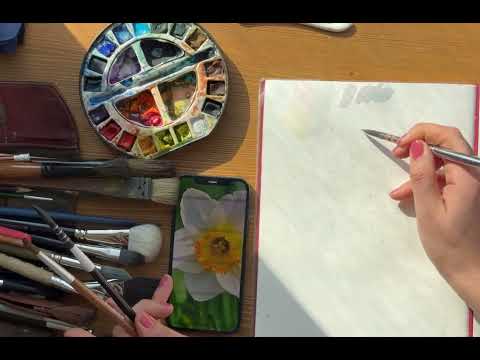 Видео: Как рисовать белые цветы и предметы акварелью? Простые правила рисования белого #рисование #акварель