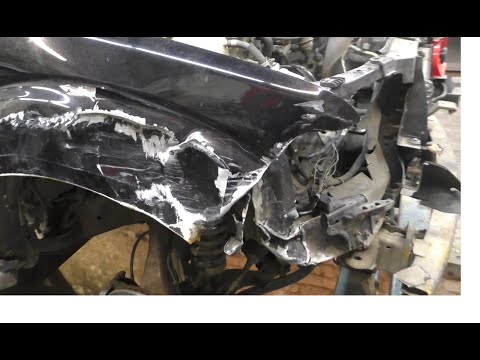 Видео: Nissan Pathfinder вытяжка после  дтп ч.1