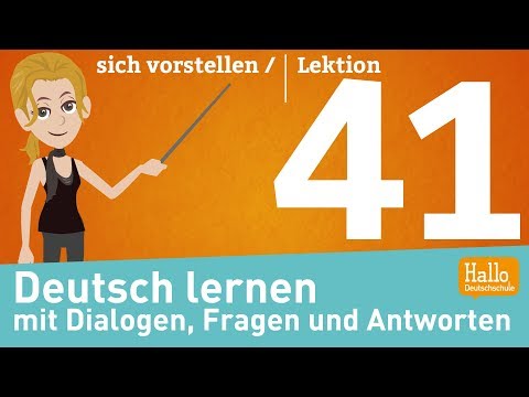 Видео: Учим немецкий в диалогах | Как представиться | Урок 41 