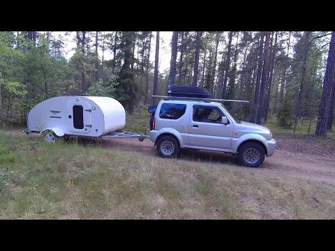 Видео: Едем на Jimny с прицепом-каплей TRAVEL-CAMPER на летний Hello Camper.