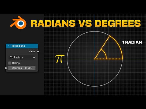 Видео: Когда использовать РАДИАНЫ, ГРАДУСЫ и ПИ в узлах геометрии в Blender — решение задач вращения