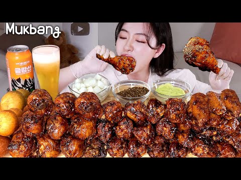 Видео: Фрид курицу с соевым соусом🍗, сыр шары, пиво🍺ㅣsoy sauce CHICKENㅣASMR MUKBANGㅣEATING SHOWㅣREAL SOUND