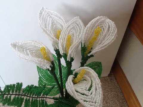 Видео: КАЛЛА из БИСЕРА. Tutorial: Beaded CALLA. Часть 1/2. БИСЕРОПЛЕТЕНИЕ