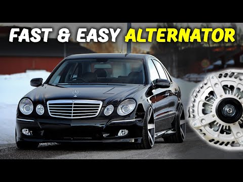 Видео: КАК ЗАМЕНИТЬ ГЕНЕРАТОР НА MERCEDES BENZ E CLASS W211 2000 - 2006 (E320)