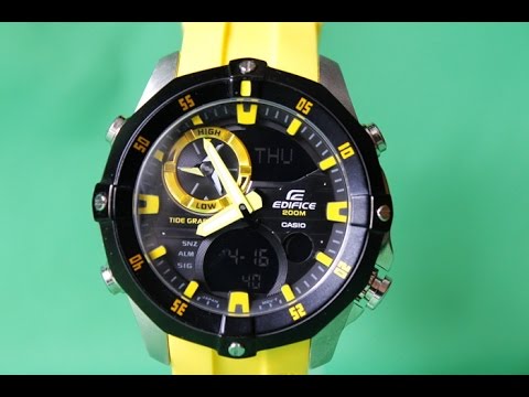 Видео: Casio EDIFICE EMA-100B-1A9 | Обзор и настройка (на русском) | Купить со скидкой