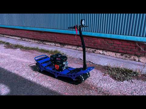 Видео: Мото-сноуборд с простой трансмиссией. Промышленный образец.