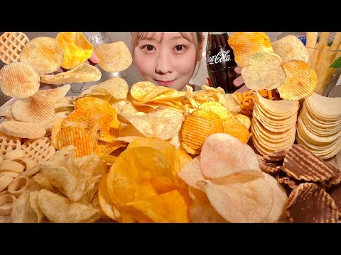 Видео: ASMR Разные Японские Картофельные Чипсы【русские субтитры】【Mukbang/ Eating Sounds】