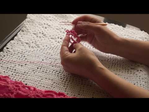 Видео: Ленточное кружево " Перо ангела"  часть 1 (узор#34)